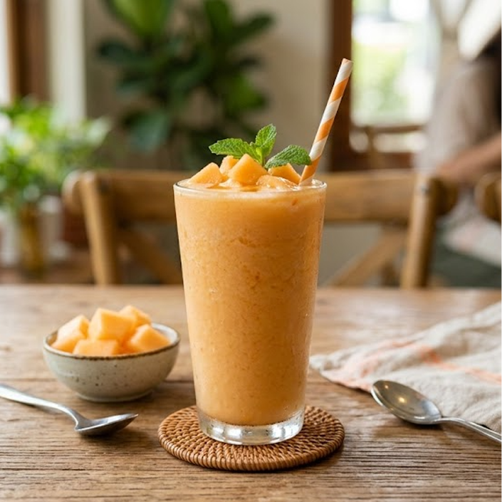 How to Make Cantaloupe Fruit Smoothie at Home
