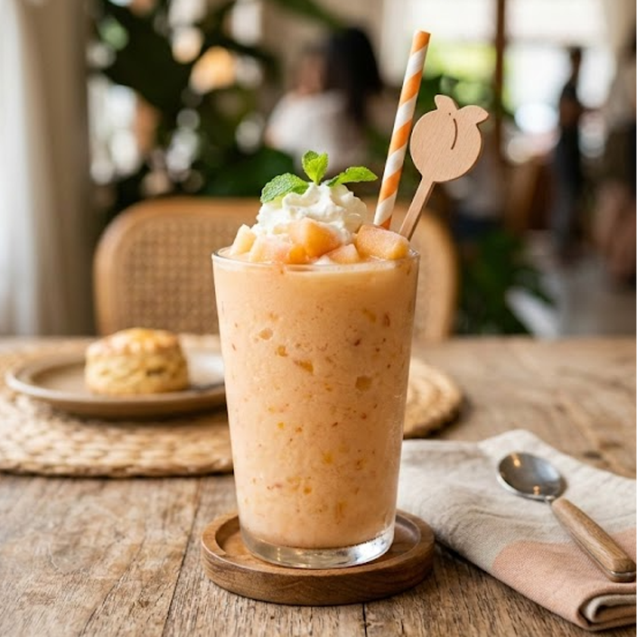 How to Make Frozen Peach Fruit Smoothie at Home