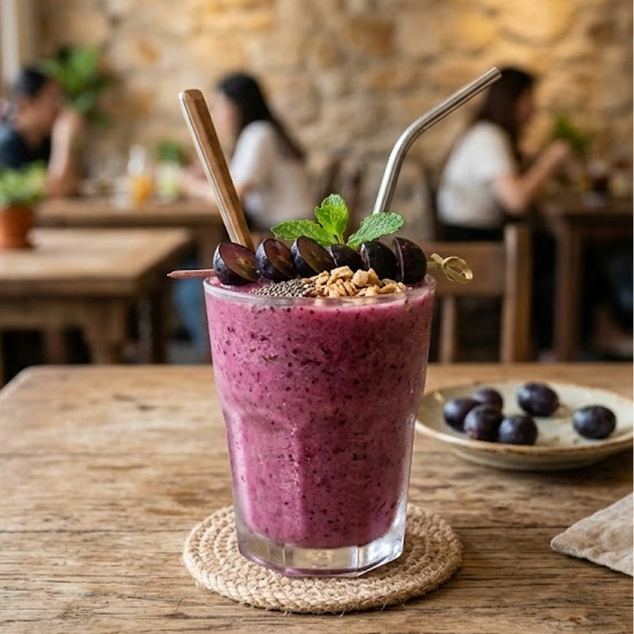 How to Make Grapes Fruit Smoothie at Home
