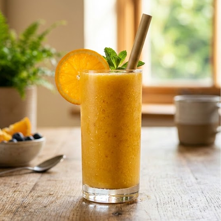 How to Make Orange Fruit Smoothie at Home